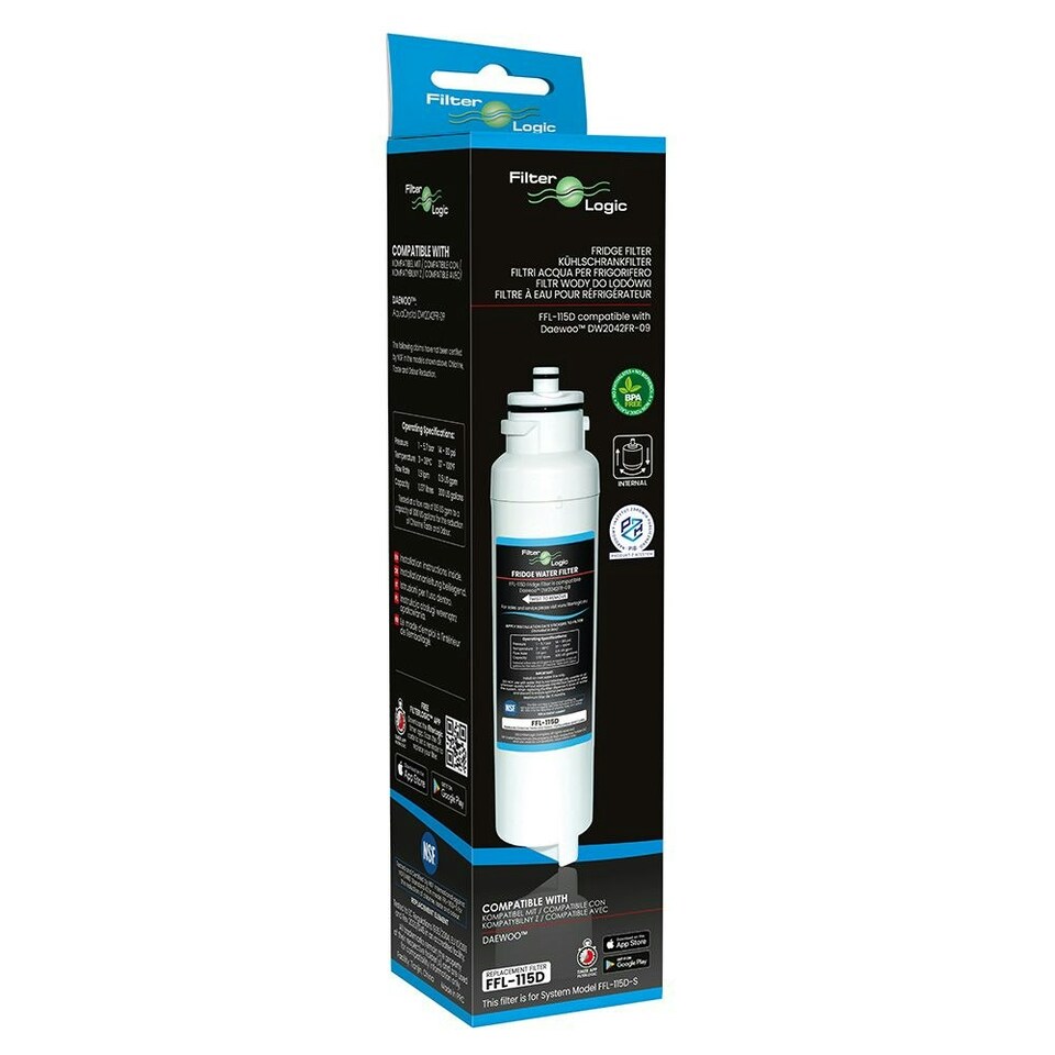 image 1 of FilterLogic FFL-115D Fridge Water Filter Compatible with Daewoo DW2042FR-09