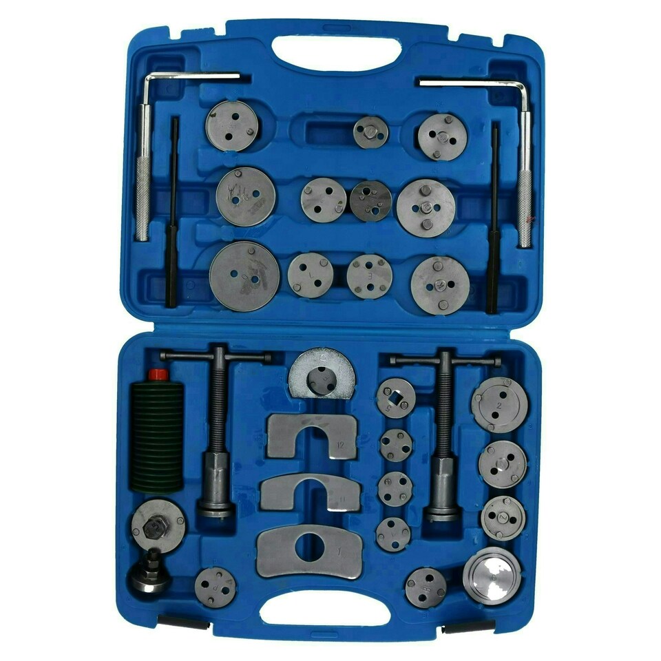 image 1 of 35pc Left & Right Hand Brake Calliper / Caliper Wind Back Tool Piston Kit