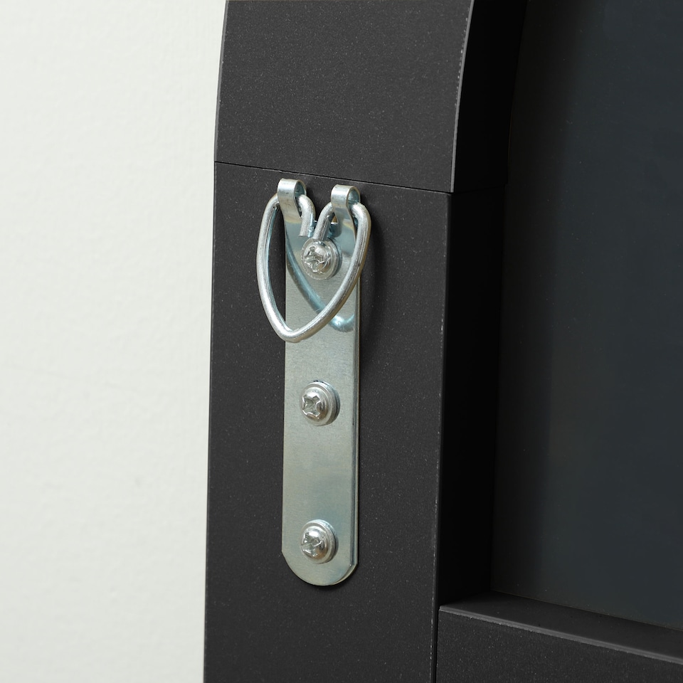 image 1 of HOMCOM Arched Full Length Mirror, 50  150cm Wall Mounted, Leaning, Free Standing Full Body Mirror, Frameless, for Living Room, Bedroom, Black