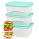 image 1 of 6 x 3L Microwave & Freezer Safe Food Storage Containers With Airtight Lids