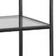 image 5 of Seaford Narrow Black Metal Bookcase with 3 Glass Shelves