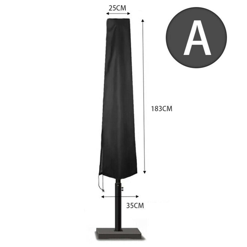 image 1 of Premium Umbrella Parasol Cover Garden Patio Waterproof Outdoor Protection 175x24 Grey