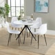 image 1 of Aspen White 100cm Round Dining Table with 4 Curve Plastic Chairs - Modern Dining Set | White | White | One Size | 1