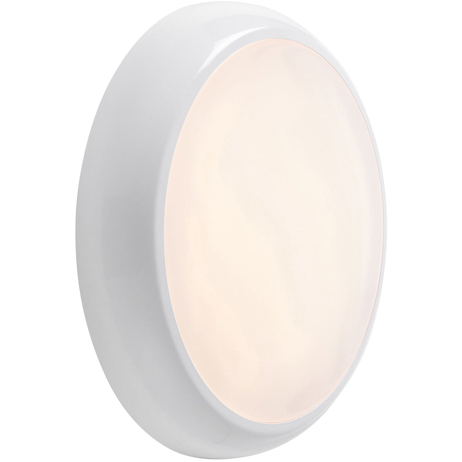 Loops Gloss White Commercial IP65 Bulkhead Light - 18W CCT LED Module - Slim Profile