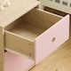 image 5 of Junior Vida Neptune 2 Drawer Bedside Table Chest Cabinet Nightstand, Pink & Oak