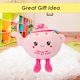 image 8 of Teapot Soft Toy Cute Plushie Huggable Cuddly Stuffed Toy 25cm Pink
