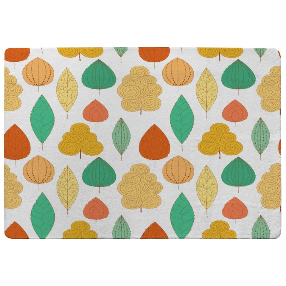 image 1 of Decorative Leaves (Rug) Multi | Medium: 80x150cm