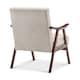 image 5 of Faux Leather Suede Cream Selma Accent Chair