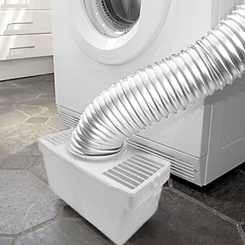 image 1 of SPARES2GO Tumble Dryer Vent Kit for Hotpoint Indesit Aluminium Hose + 3 x Adaptor 1.4m