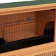 image 8 of PawHut Rabbit Hutch, Guinea Pig Hutch Outdoor Wooden w/Tray, Orange, 92Hcm