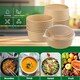 image 7 of ECONX 17oz 500ml Salad Paper Bowls with Lids Disposable Takeaway Bowls Food Container 50pc