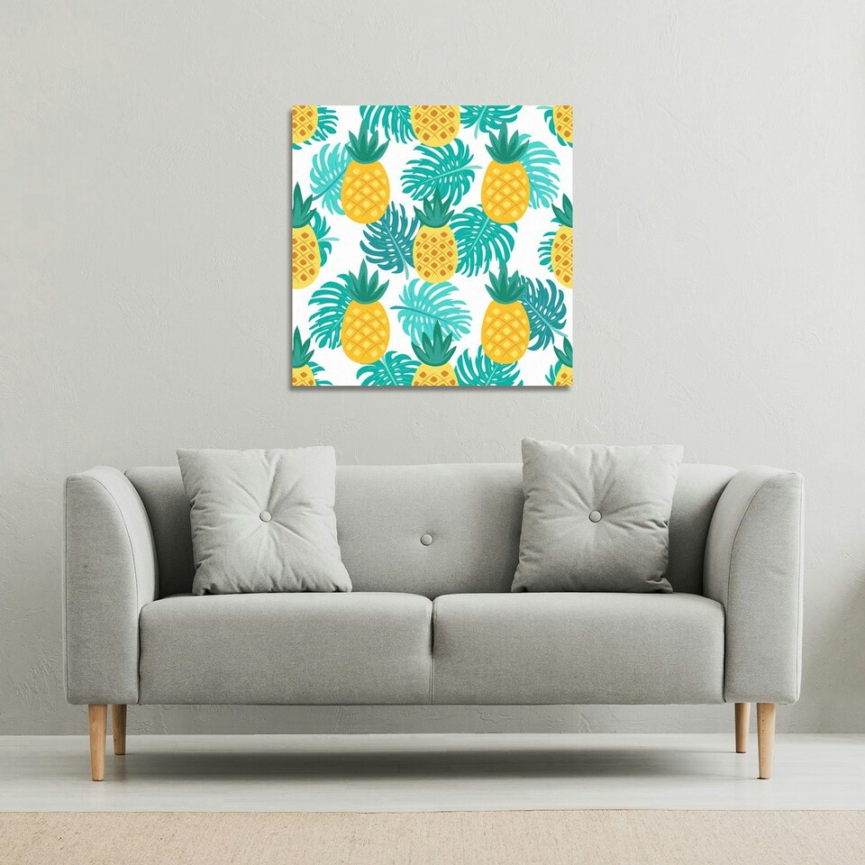 image 1 of Pineapples (Canvas Print) 90 x 90 x 4cm