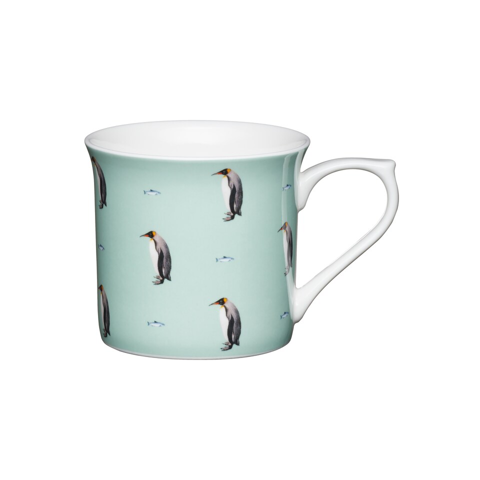 image 1 of KitchenCraft Fluted China Penguin Mug | Green | 1