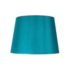 Traditionally Designed Small 8" Drum Lamp Shade in Unique Teal Faux Silk Fabric | Blue | Teal | 1