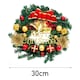 image 5 of Living and Home Christmas Artificial Wreath with Bells Bow Knots- 30cm