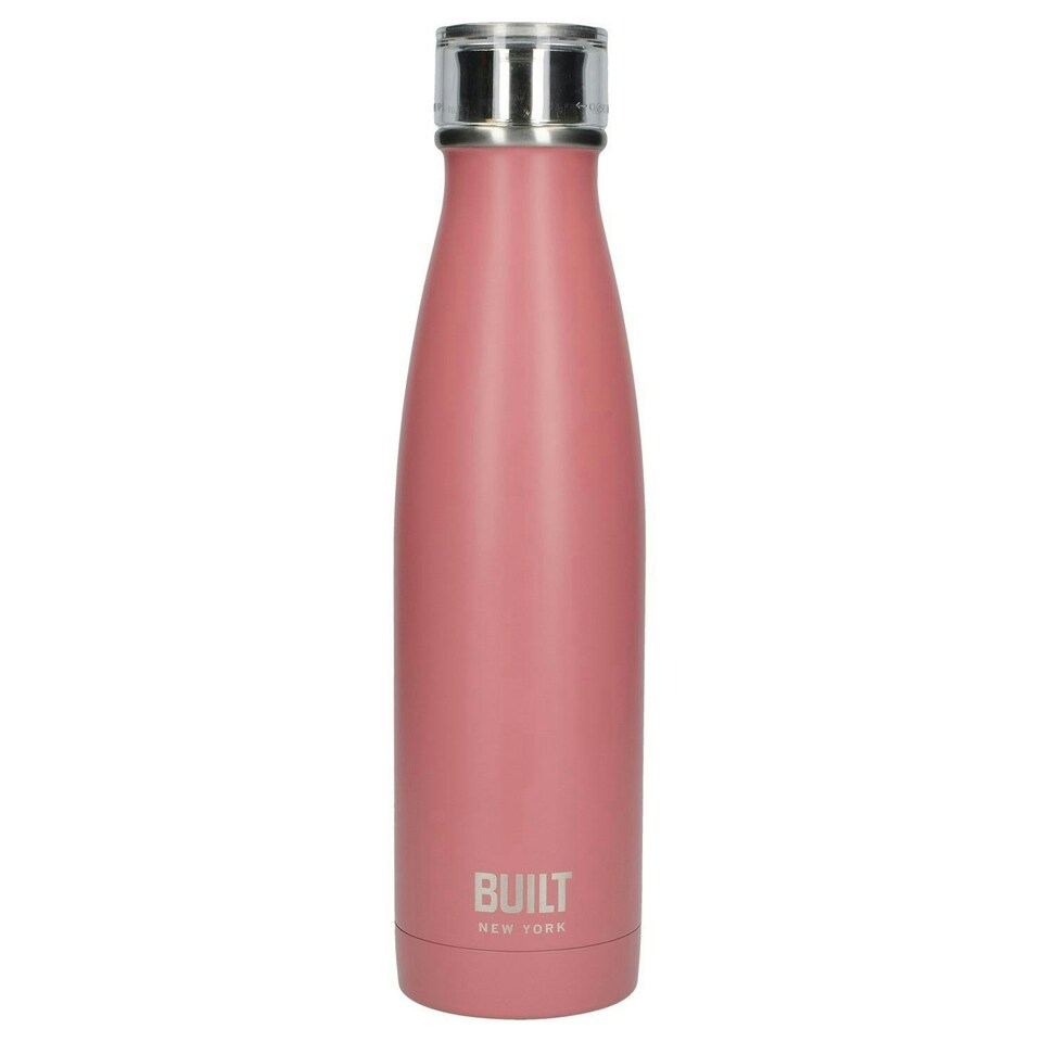 Built Water Bottle Perfect Seal 500ml Pink Matt