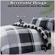 image 9 of VELVETIO Waverly Check Duvet Cover Set Reversible Polycotton Easy Care Beddings Purple | King