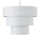 image 3 of Set of 2 Barty - White 38cm Tiered Pendant Shades | White | Large | 2