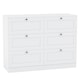 image 10 of Vida Designs Altino White 6 Drawer Chest Storage Cabinet - H: 76.5cm x W: 100cm x D: 36cm