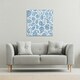 image 2 of Blue and White Bo Ho world (Canvas Print) 114 x 114 x 4cm