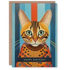 Lover Jumper Cat Him Her Birthday Card