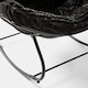 image 4 of OHS Ribbed Faux Fur Rocking Chair Upholstered Metal Frame Cushioned