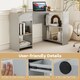 image 5 of COSTWAY L-Shaped Computer Desk with Storage Grey Grey