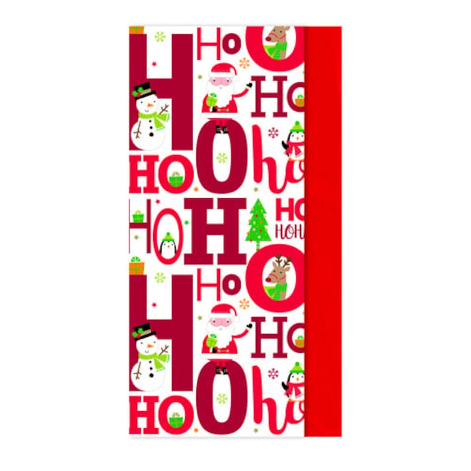 Ho Ho Ho Christmas Character Tissue Gift Paper - Pack of 8