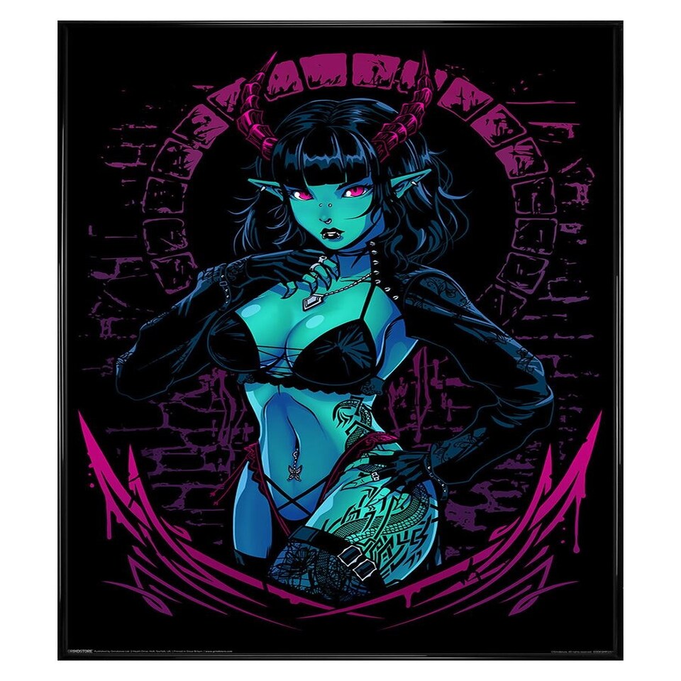 image 1 of Black Gloss Framed Requiem Collective Jolie Maxi Poster