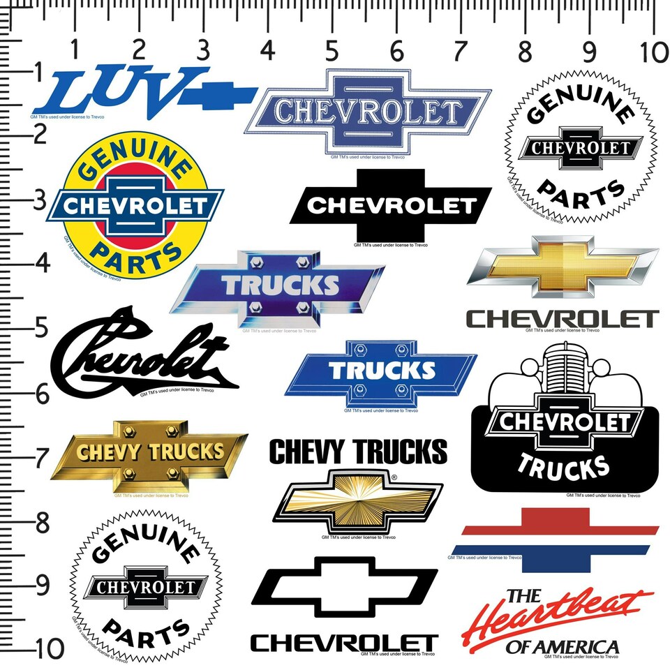 image 1 of Chevrolet Deluxe Logo Stickers (Pack of 50) - Multicoloured - One Size (UTTV19673)