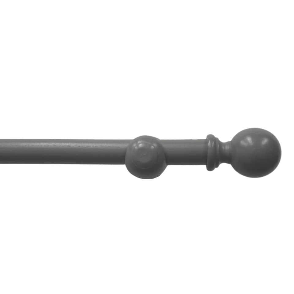 image 1 of Wooden Eyelet Curtain Pole, 360cm Grey