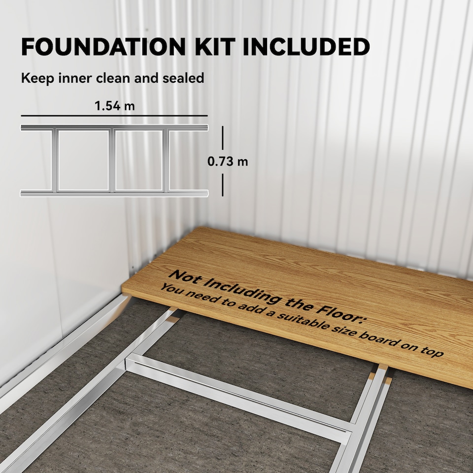 image 1 of Outsunny 6.5 x 4FT Galvanised Metal Garden Shed with Double Sliding Doors and 2 Vents, Lockable Tool Storage House with Foundation Kit, Green