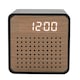 image 2 of Interval Wooden Alarm Clock with Bluetooth Speaker - Black Black | Brown