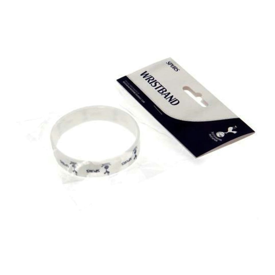 image 1 of Tottenham Hotspur FC Official Football Silicone Wristband - White - One Size