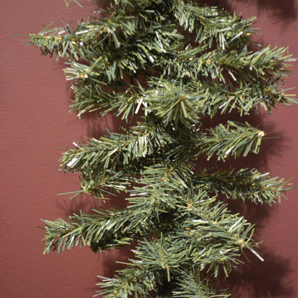 image 1 of 3 Pack: 2.7m (9ft) x 20cm Canadian Pine Christmas Garland Plain Green