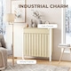 image 4 of HOMCOM Radiator Cover with Drawer and Vertical Slats Oak