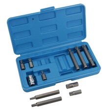 Male Spline Shallow + Deep Bit Sockets 5mm - 12mm (M5-M12) 3/8in Drive