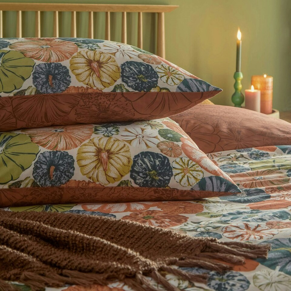 image 1 of furn. Picking Patch Pumpkin Double Duvet Cover Set