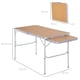 image 5 of Outsunny 4ft Aluminium Picnic Table with Side Desktop Adjustable Outdoor BBQ Party Portable Folding Lightweight