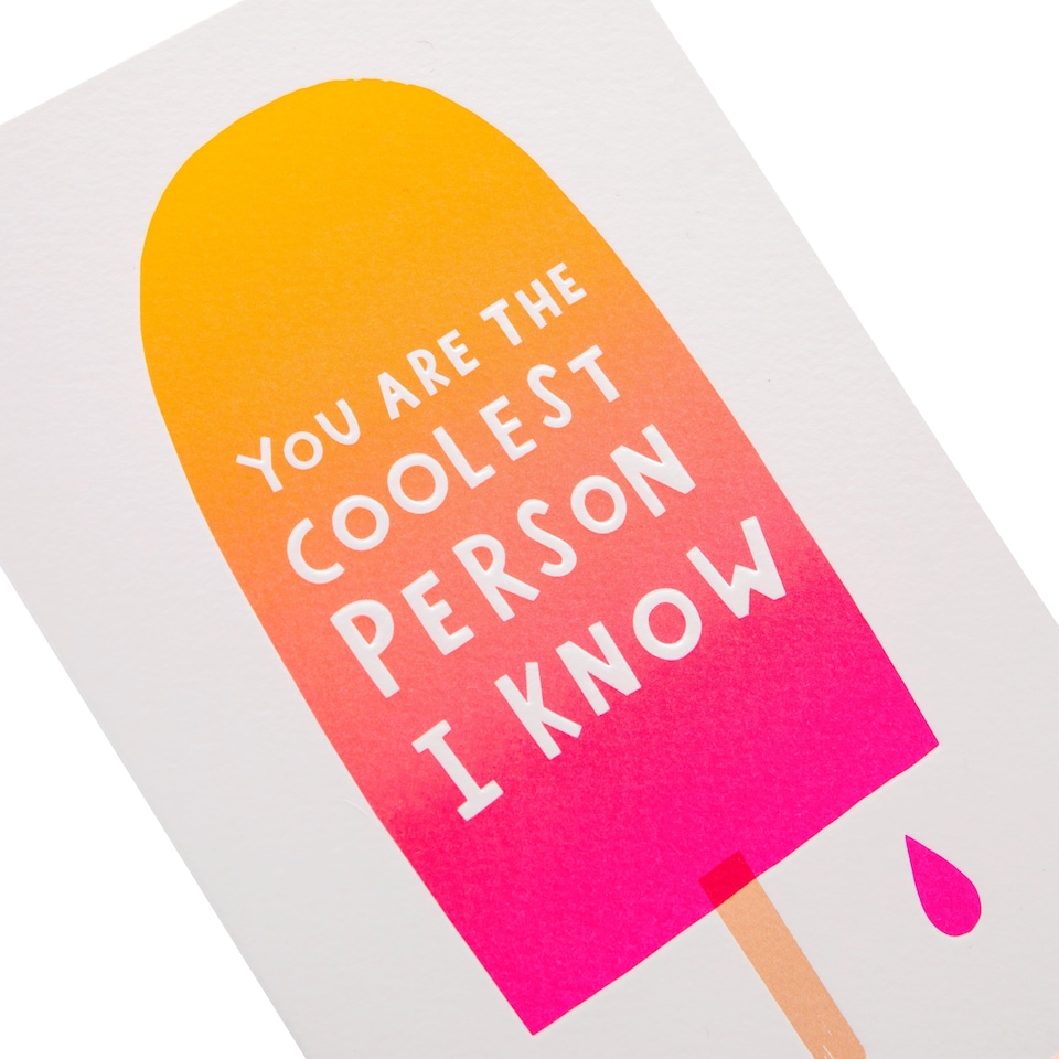 image 1 of Hallmark Birthday Card - 'You Are The Coolest Person I Know'  Ice Lolly Design