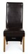image 1 of Lola Leather Dining Chairs for Dining Room or Kitchen | Brown | Brown
