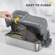 image 8 of PawHut 65L XL Stainless Steel Litter Tray with Plasma Deodoriser System Grey | One Size