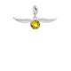 image 1 of Harry Potter Sterling Silver Golden Snitch slider charm with Crystal Elements BHPSC004-SC