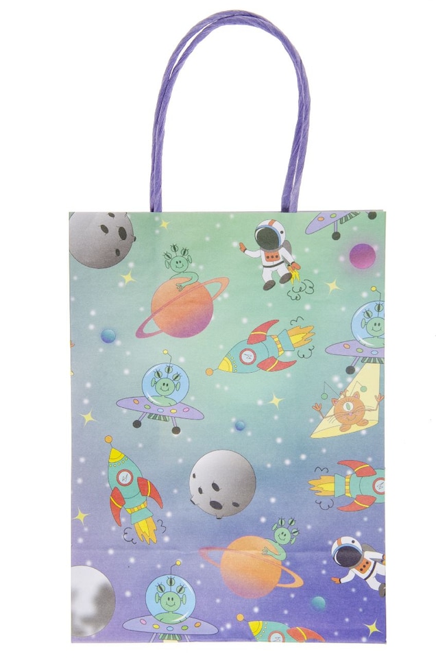 image 1 of Pack of 12 Space Design Paper Gift Bags