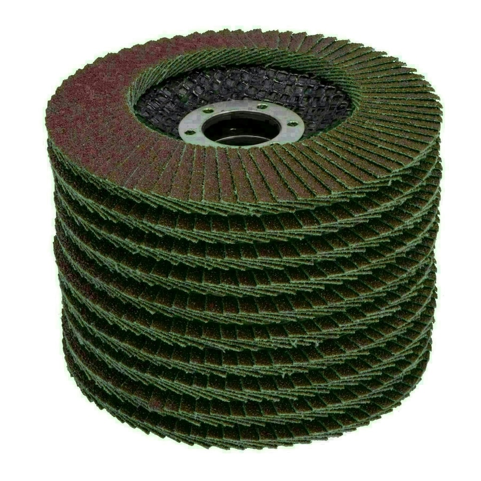 image 1 of 20 x Flap Discs 80 Grit Angle Grinder 4.5" (115mm) Flat Sanding Grinding TE232