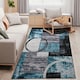 image 1 of HOMCOM Blue Geometric Rug, Modern Area Rugs Large Carpet for Living Room, Bedroom, Dining Room, 160x230 cm