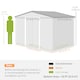 image 7 of Outsunny 9 x 6FT Galvanised Garden Storage Shed with Sliding Door, Grey | Grey