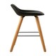 image 3 of Interiors by Premier Black Faux Leather Bar Stool, Comfortable Seating Bar Stool with Back, Easy to Clean Kitchen Bar Stool
