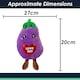 image 7 of Aubergine Soft Toy Cute Plushie Huggable Cuddly Stuffed Toy 20cm Purple