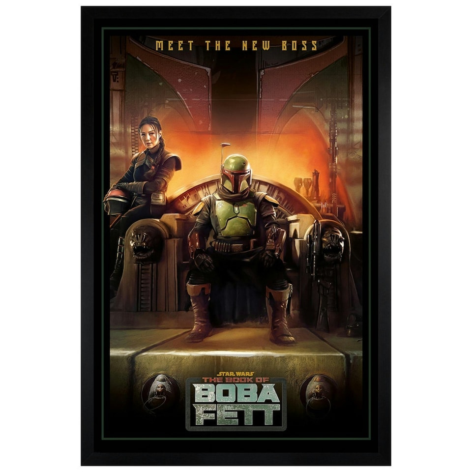 image 1 of Black Wooden Framed  Star Wars: The Book of Boba Fett (Meet The New Boss) Maxi Poster